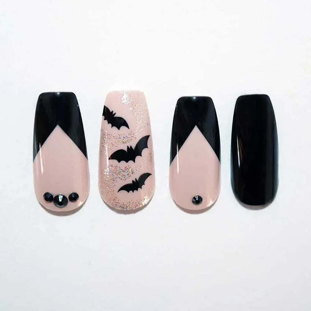 KISS Special Design Glow in the Dark Halloween Long Length Nails - Ghostin
